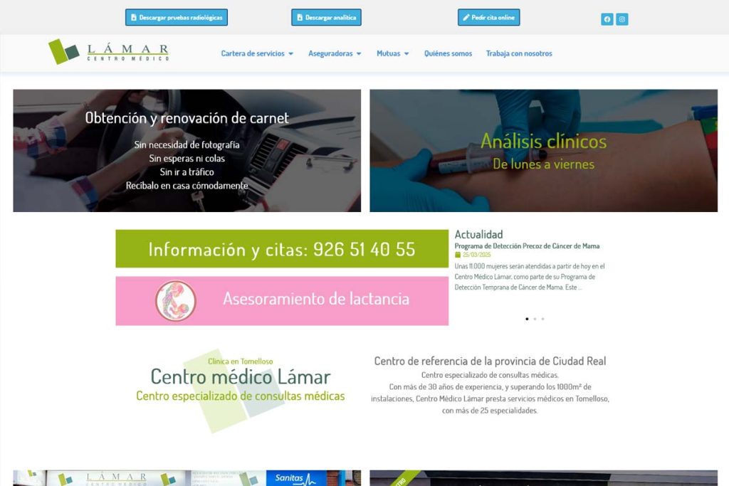 Captura de pantalla de Centro Médico Lámar