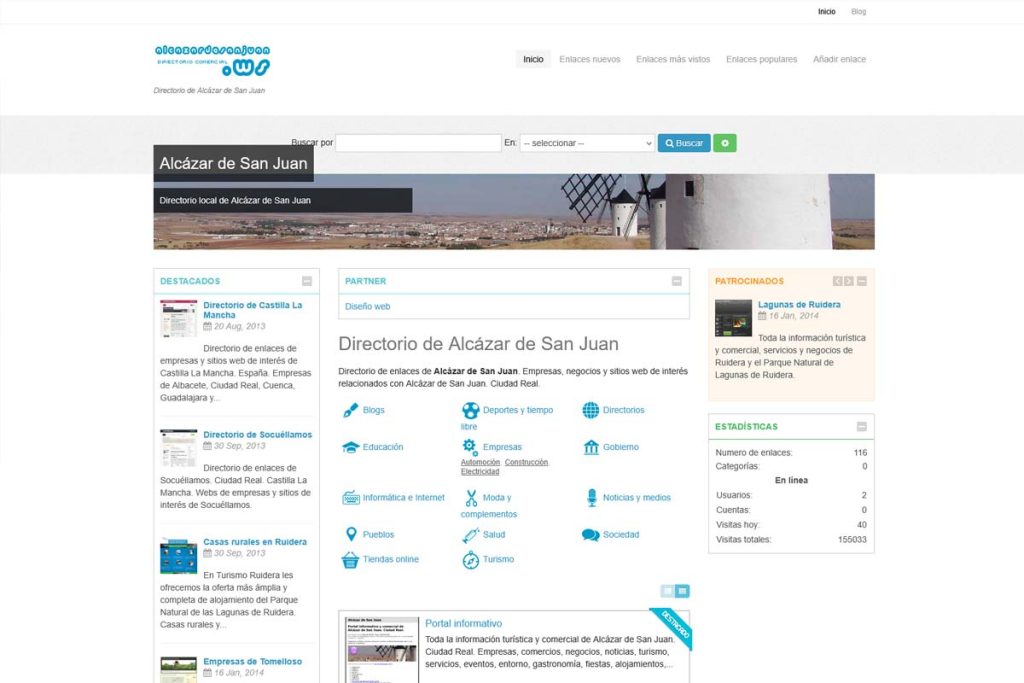 Captura de pantalla de Directorio de Alcázar de San Juan
