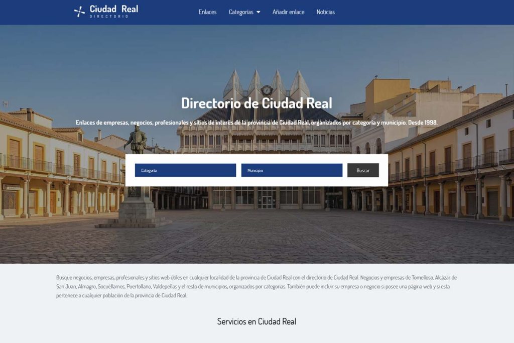 Captura de pantalla de Directorio de Ciudad Real