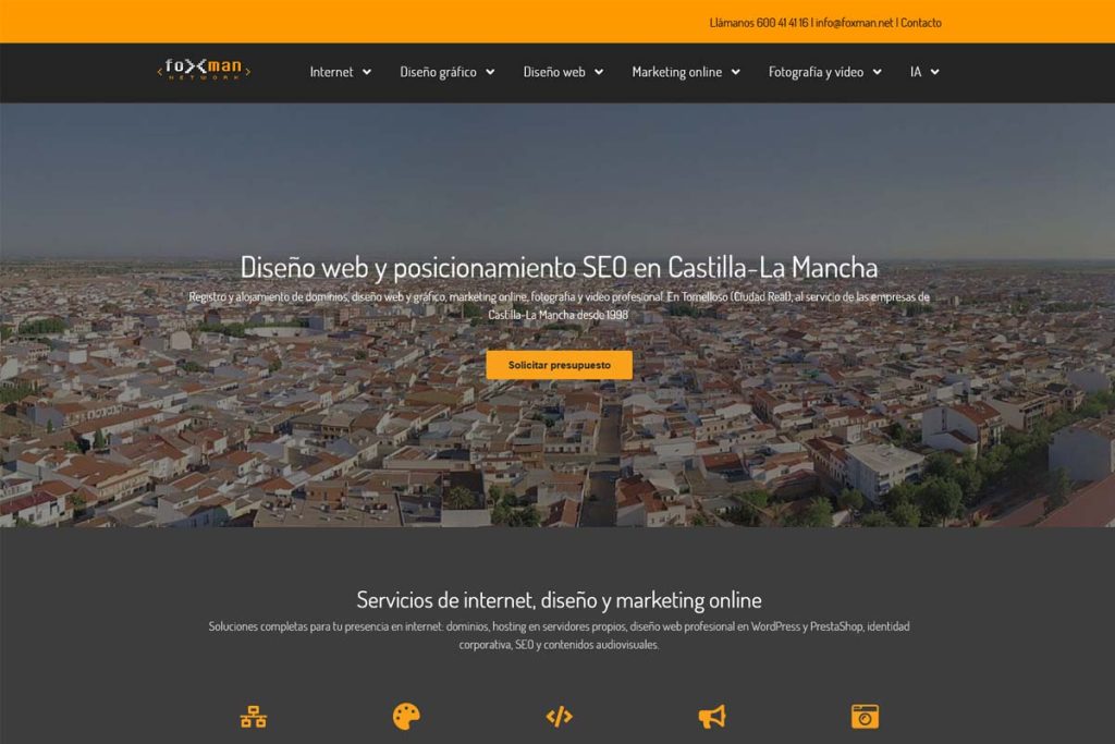 Captura de pantalla de foXman – Diseño de páginas web Tomelloso