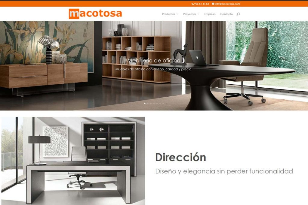 Captura de pantalla de Macotosa – Muebles de oficina