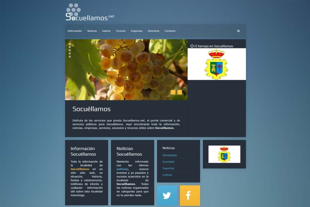 Captura de pantalla de Portal informativo de Socuéllamos